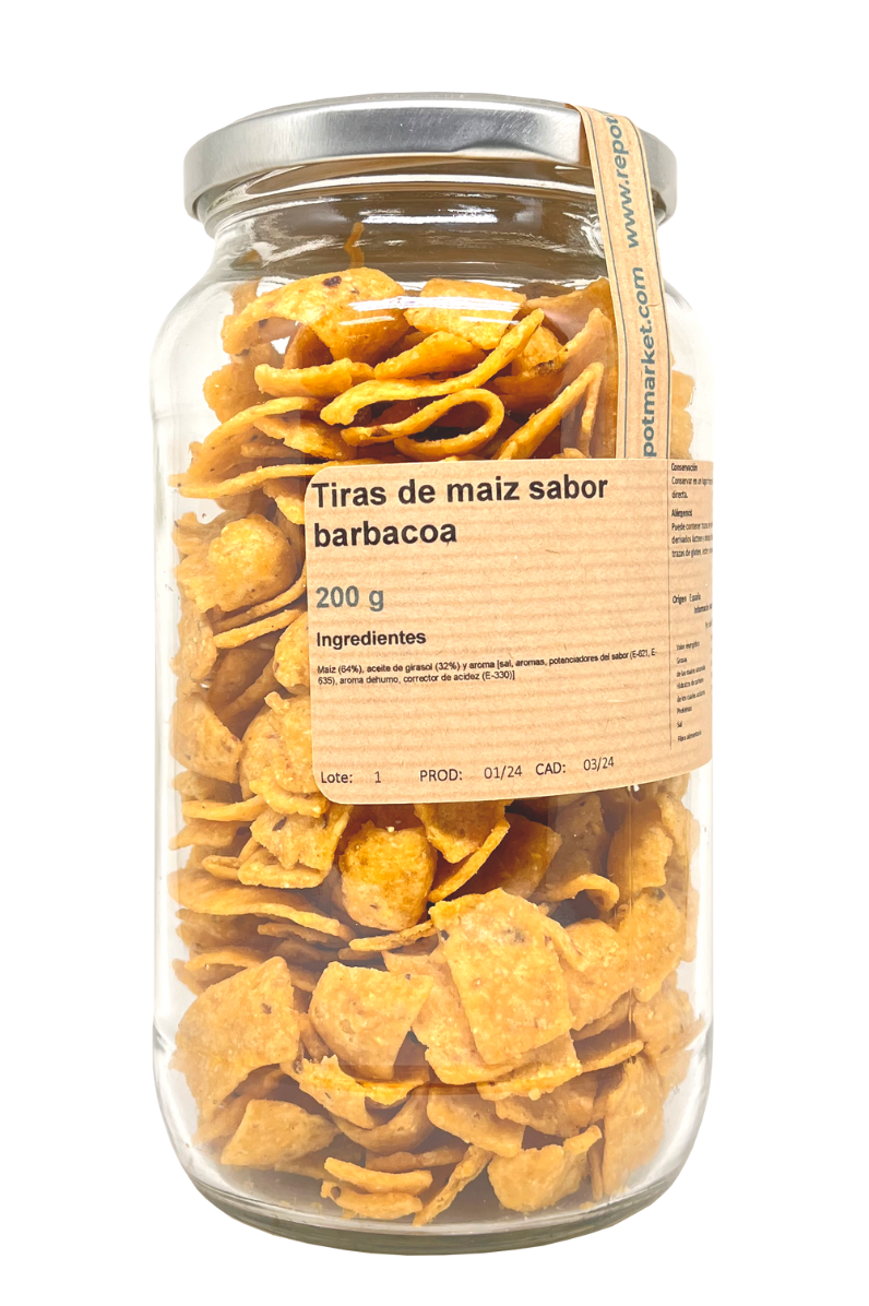 Tires de blat de moro sabor barbacoa 200 g