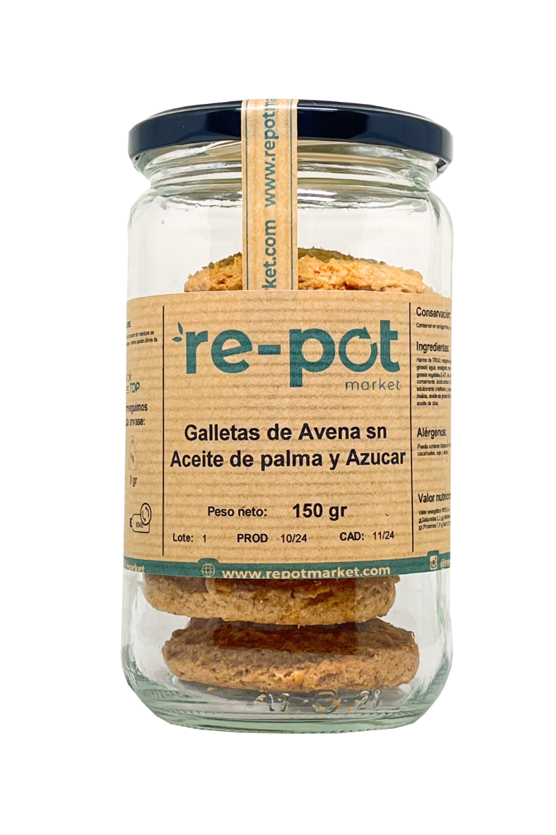 Galletas de Avena sin Aceite de palma y sin Azucar 150 gr- ESPIGA BLANCA