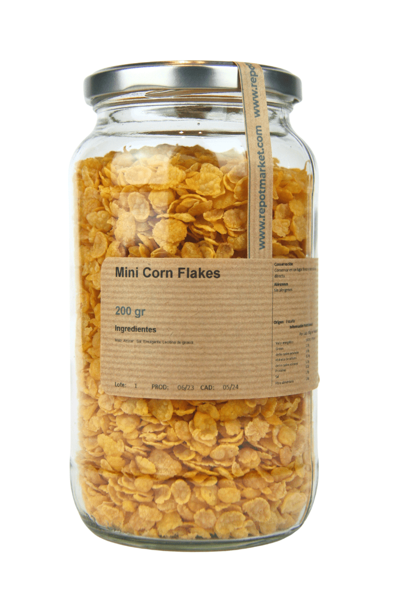 Mini Corn Flakes en vidrio retornable 200g