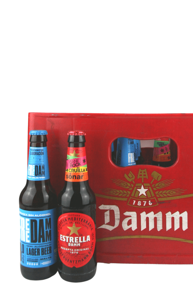 Free Damm Beer 330 ml + Estrella Damm 330 ml - Pack 24 Units