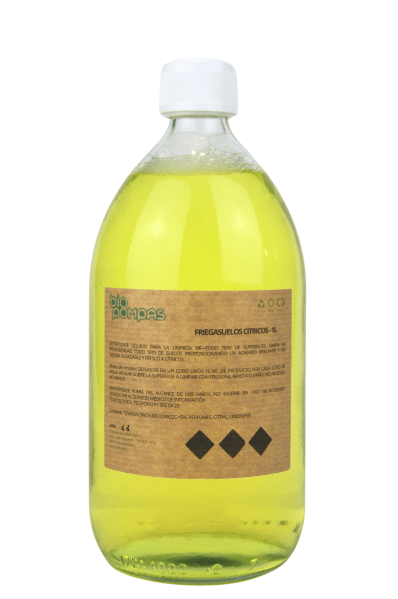 Citrus floor cleaner in returnable glass 1L - Bio Pompas