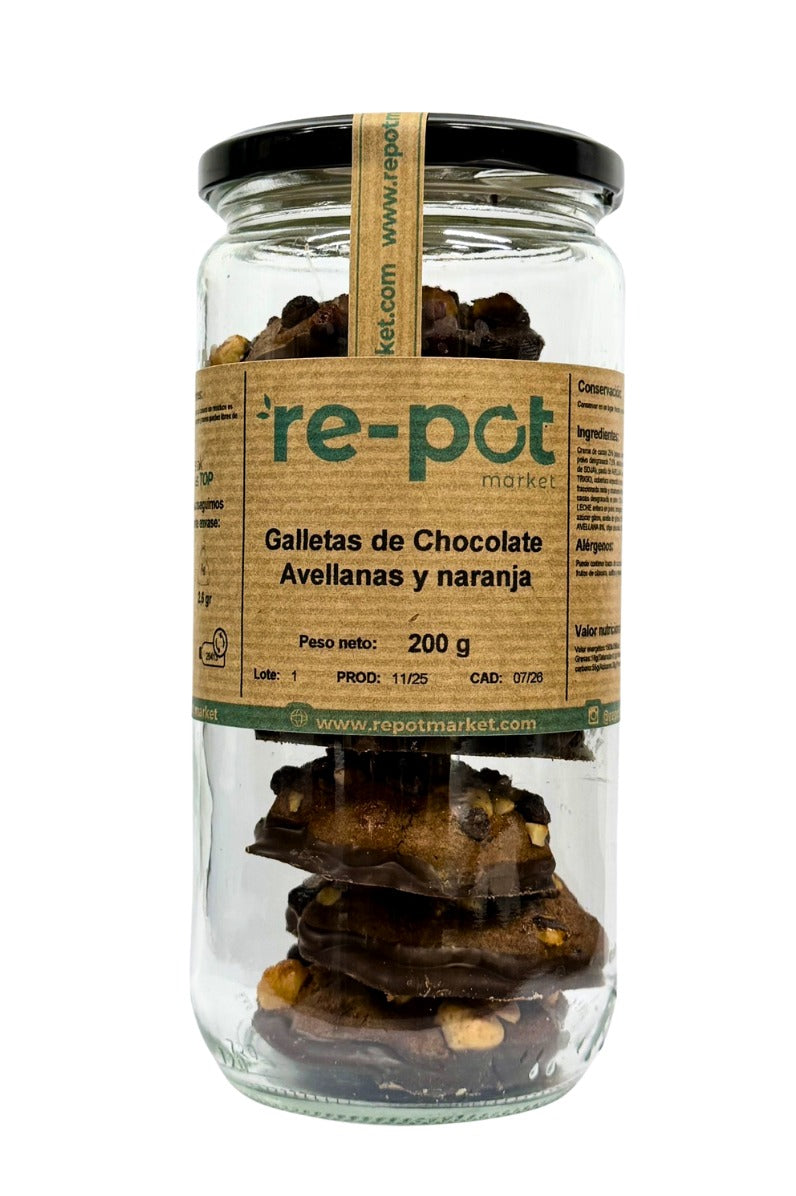 Galletas de Chocolate Avellanas y naranja 200 g