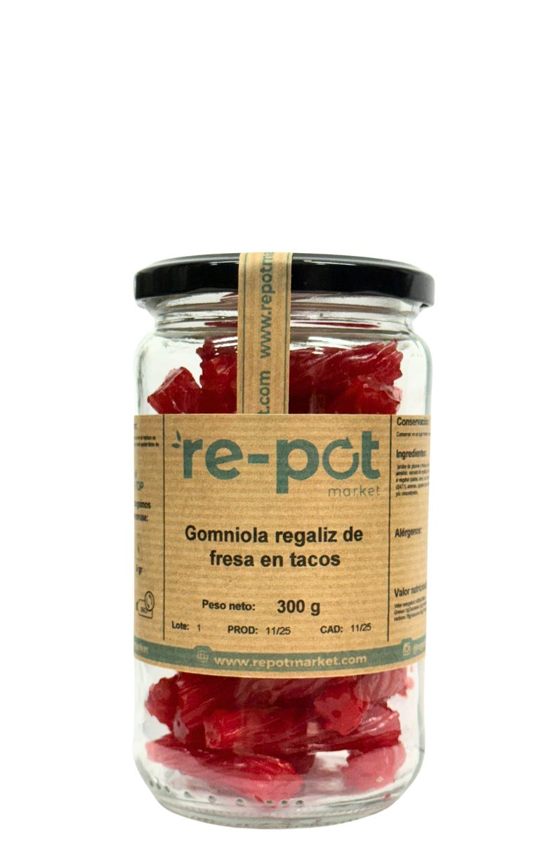 Gominola regaliz de fresa en tacos 300 g