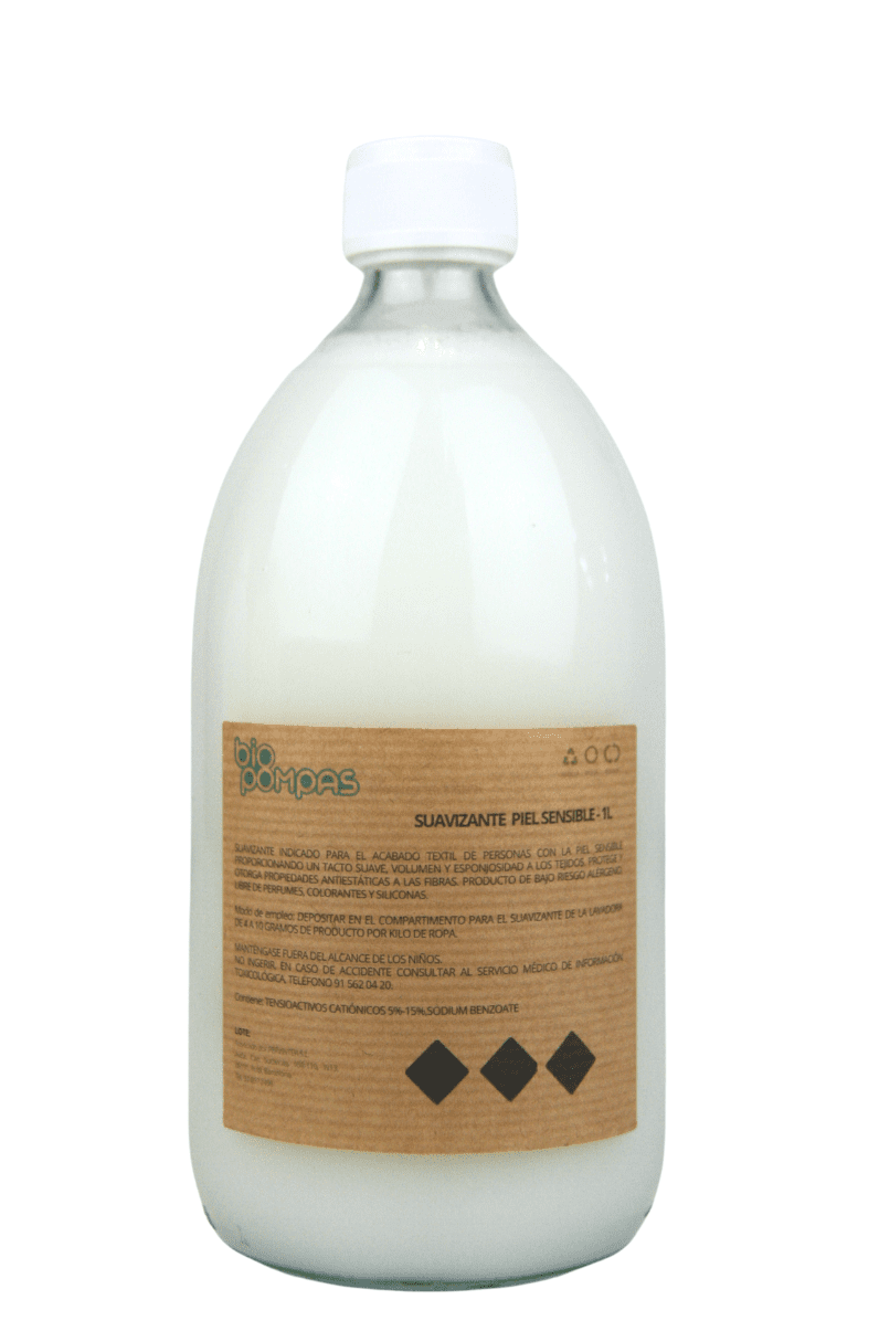 Neutral Textile Softener for Sensitive Skin in returnable glass 1L - Bio Pompas