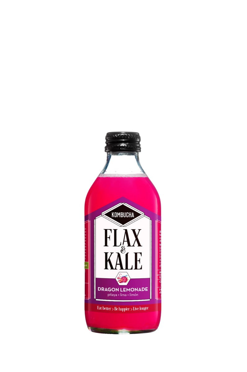 Kombucha Dragon Lemonade en vidrio retornable - Flax&Kale