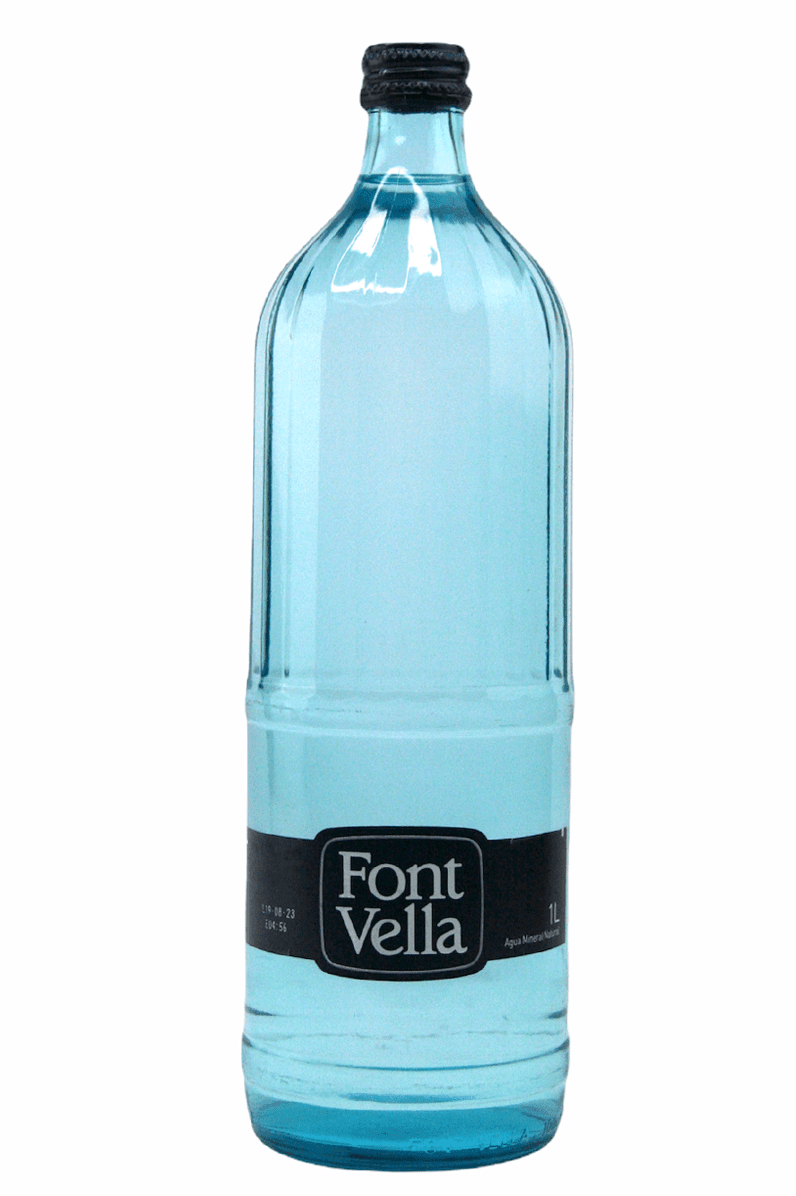 Agua Mineral Font Vella en vidrio retornable 1L 