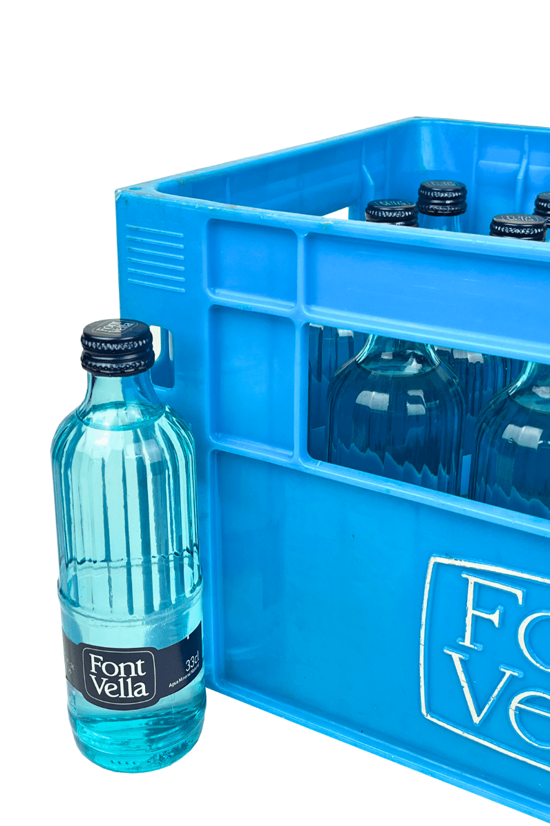 Agua Mineral Font Vella en vidrio retornable 330 ml - Pack 20 Ud - Re - pot market