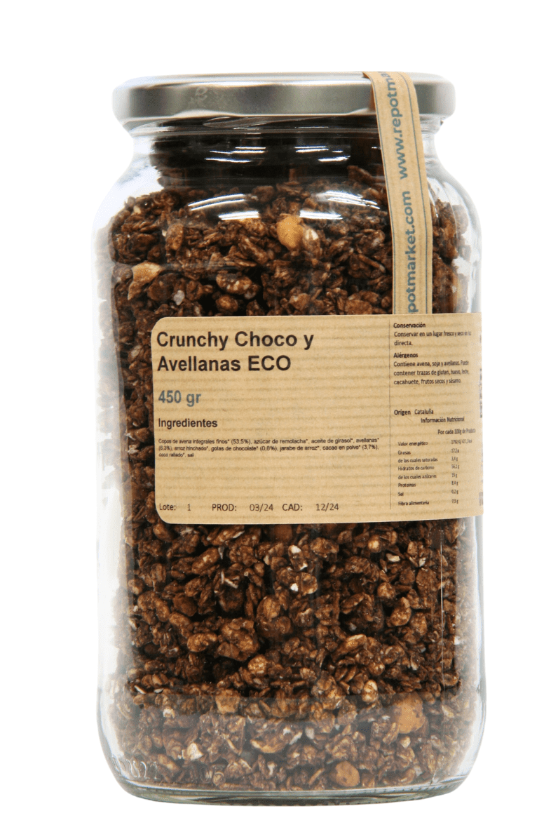 Muesli Crunch de Chocolate y Avellanas ECO 450 gr