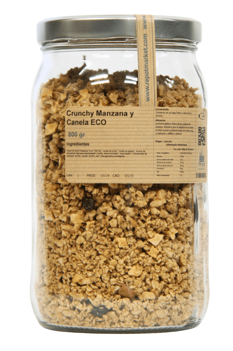 Muesli Crunch Manzana y Canela ECO 800 gr