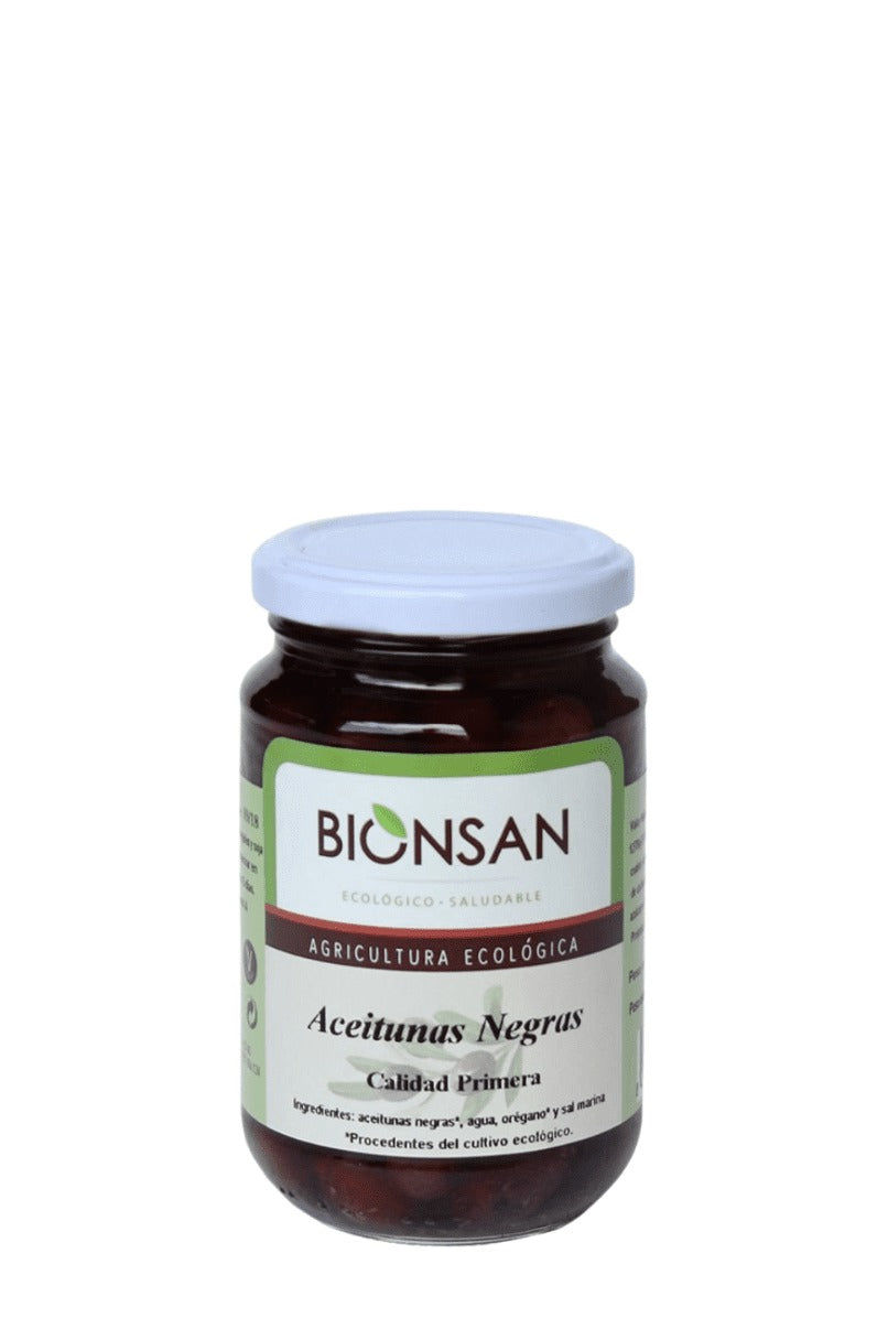 Aceituna negra ECO en vidrio retornable 200 g - BIONSAN