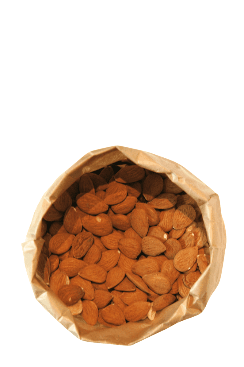 Almendra Cruda con Piel 0,25 kg Bolsa Kraft - Re-pot market