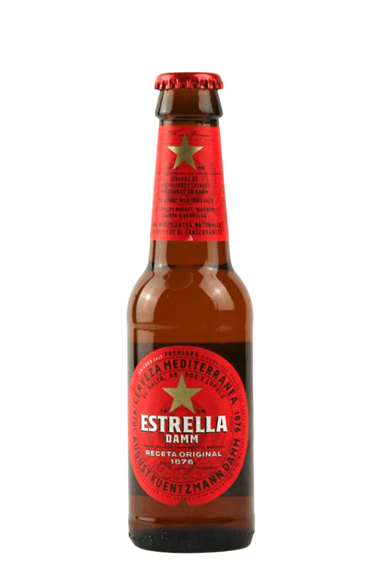 Cerveza Estrella Damm en vidrio retornable 200 ml - Pack 30 Ud - Re-pot market