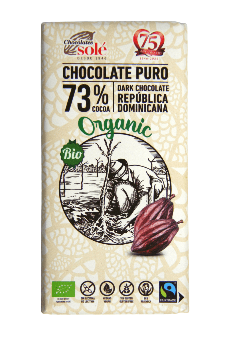 Chocolate negro 73% ECO FT 100 g - Sole - Re-pot market