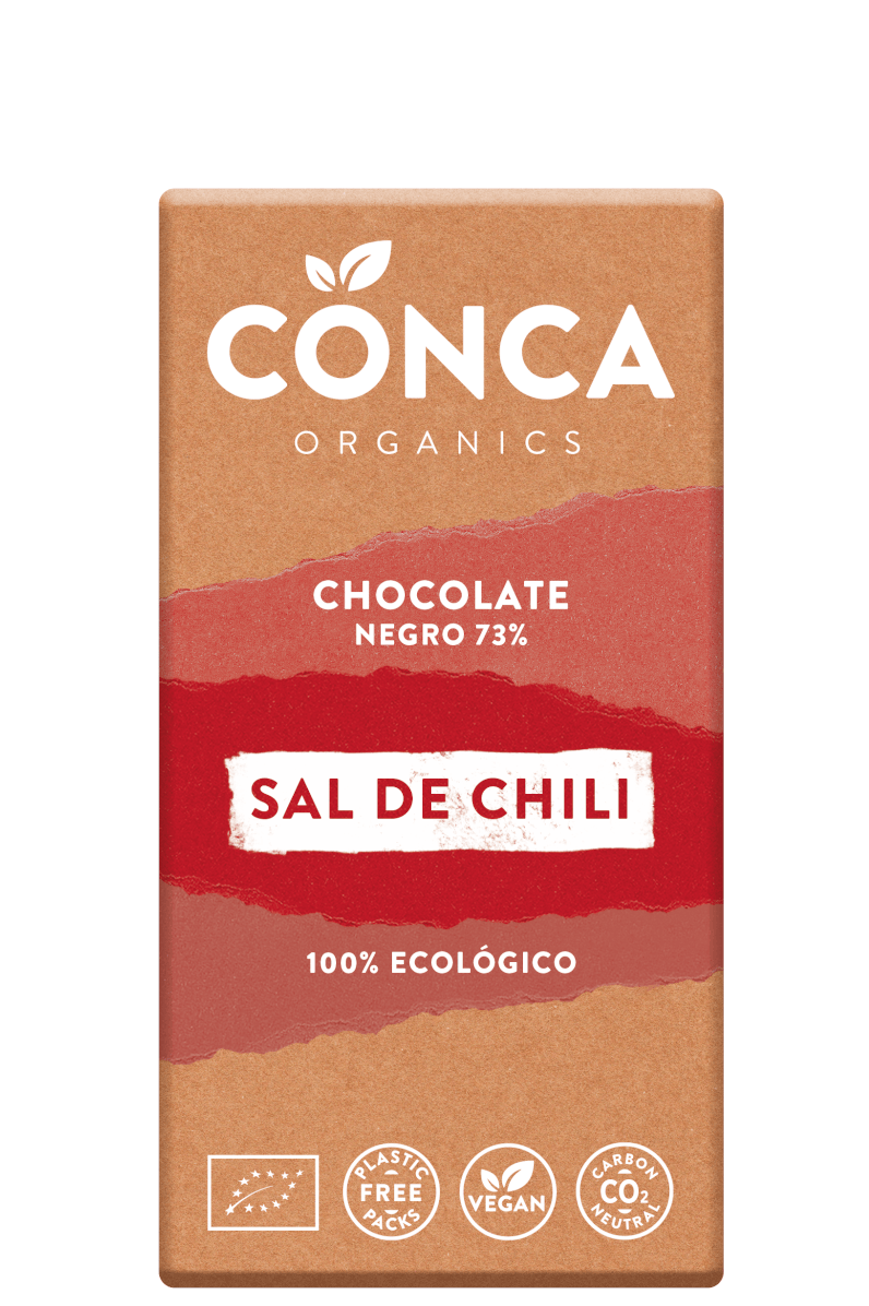 Chocolate Negro de Chili y Sal de Manantial ECO - La Conca Organics - Re-pot market