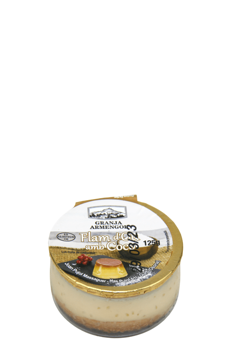 Flam artesà de coco 125 g - Granja Armengol