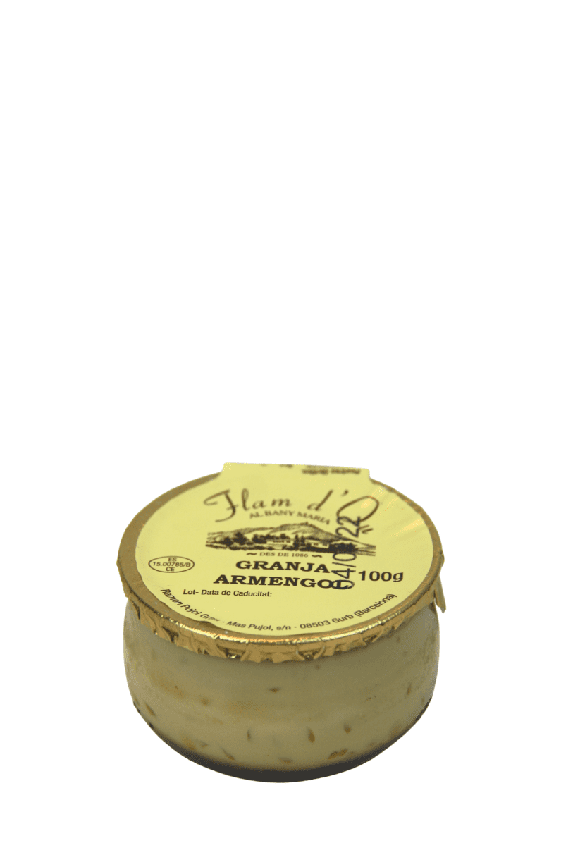 Flan de huevo artesano al baño maria 100 g - Granja Armengol