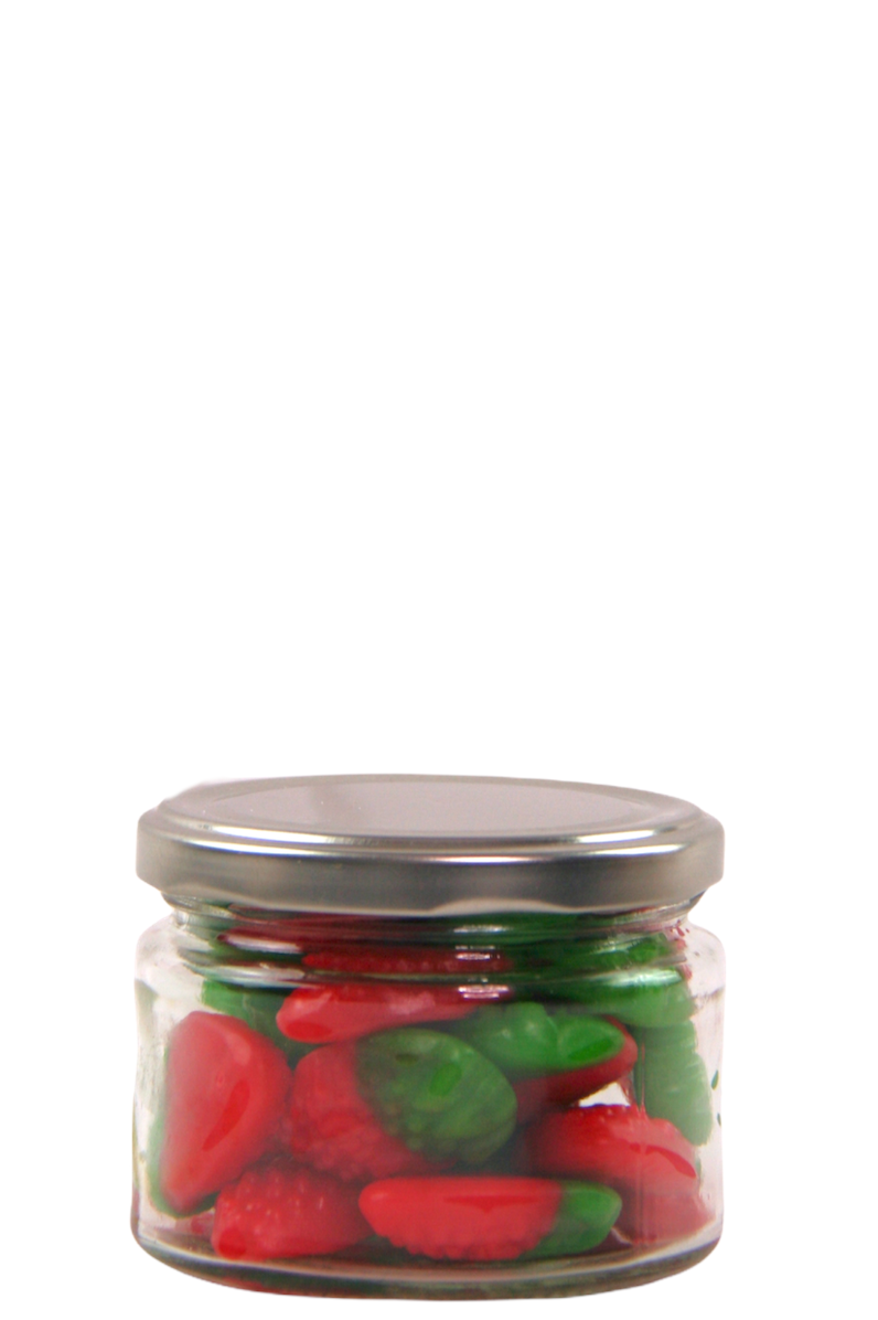 Strawberry Jelly Beans in Returnable Glass 200 g