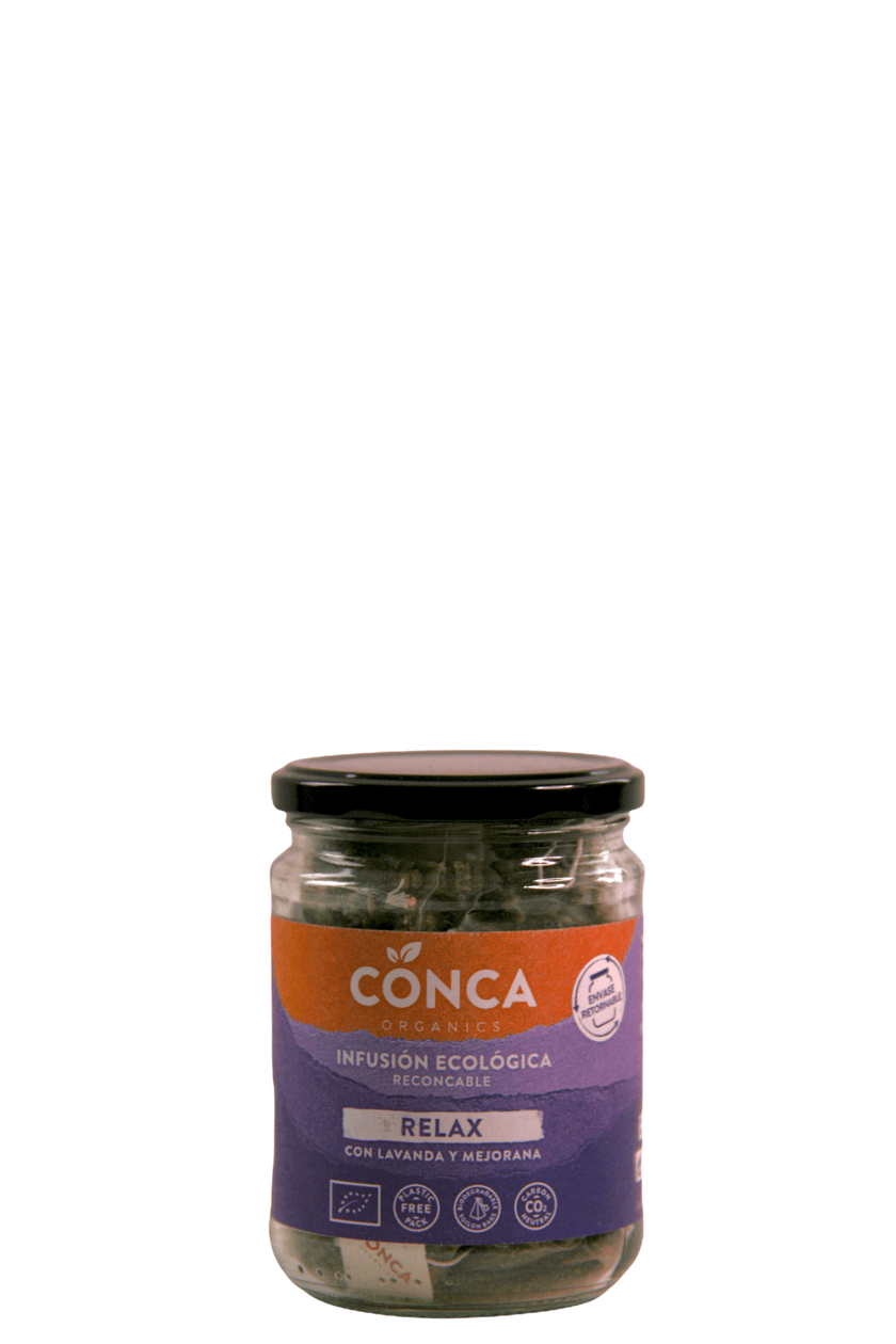 Infusión BIO Relax en vidrio retornable - La Conca Organics - Re-pot market