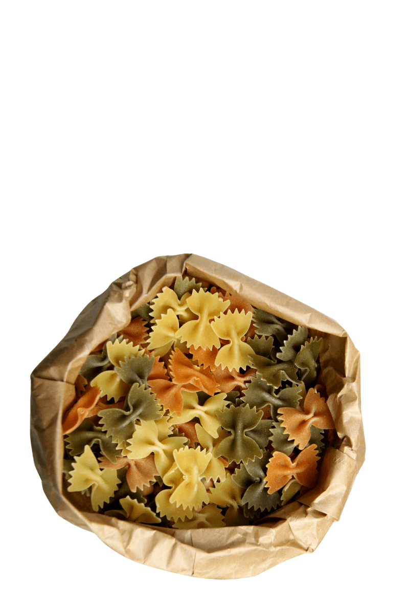 Pajarita Tricolor en Bolsa Kraft 0,4 Kg - Re-pot market