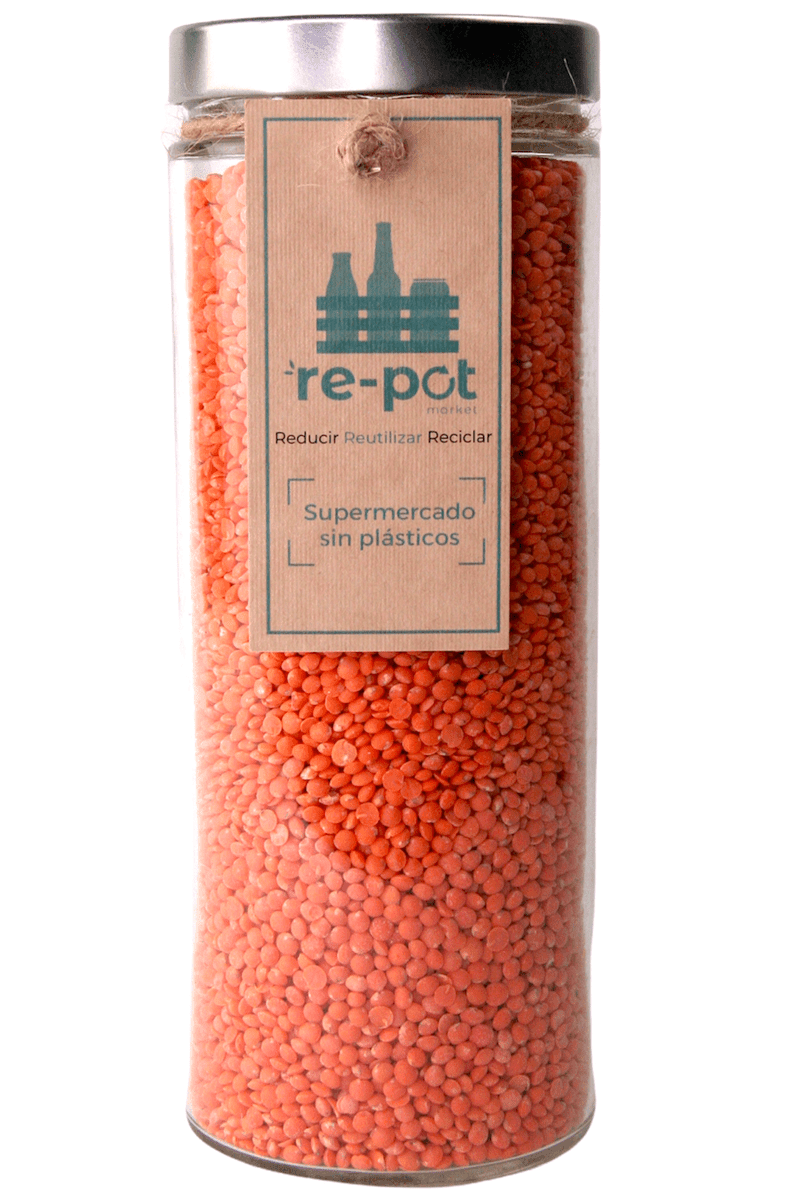 Lentejas Rojas en vidrio retornable 0,85 kg - Re-pot market