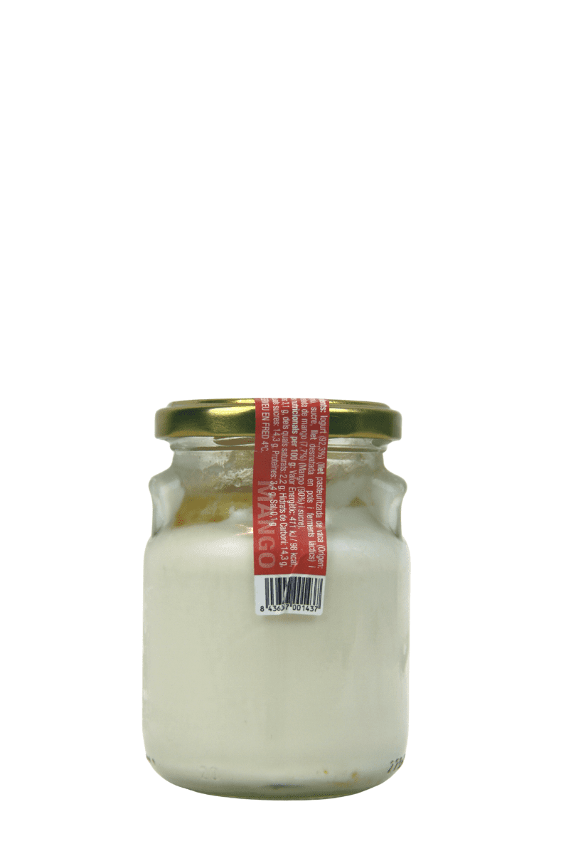 Yogur artesano de mango 0,260 Kg en vidrio retornable - Granja Armengol - Re-pot market