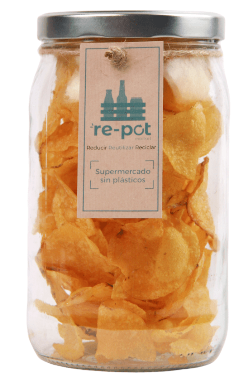 Patatas Fritas Artesanales en vidrio retornable 0,15Kg - Re-pot market