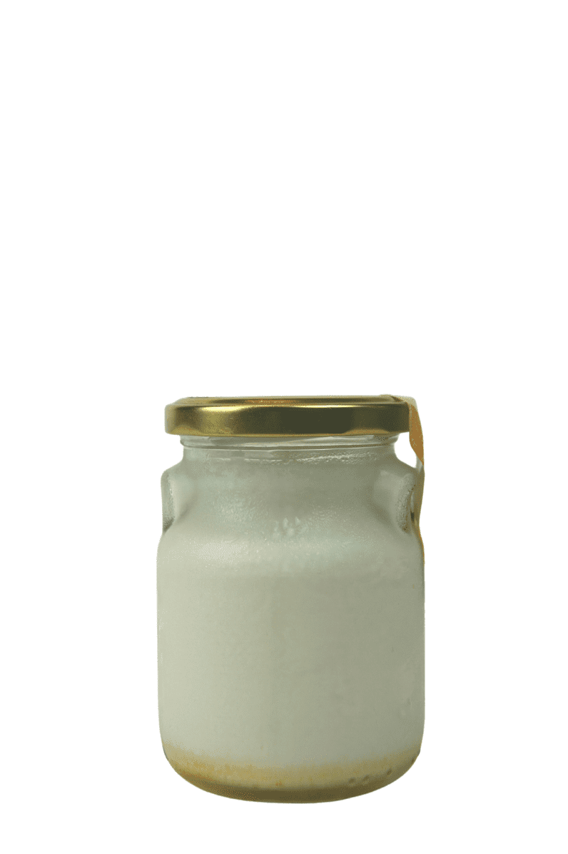 Yogur artesano de platano 0,260 Kg en vidrio retornable - Granja Armengol - Re-pot market