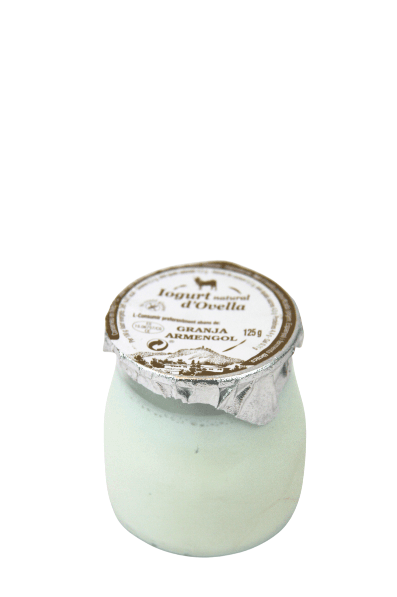 Iogurt artesà natural d'ovella de vidre retornable 125 g - Granja Armengol