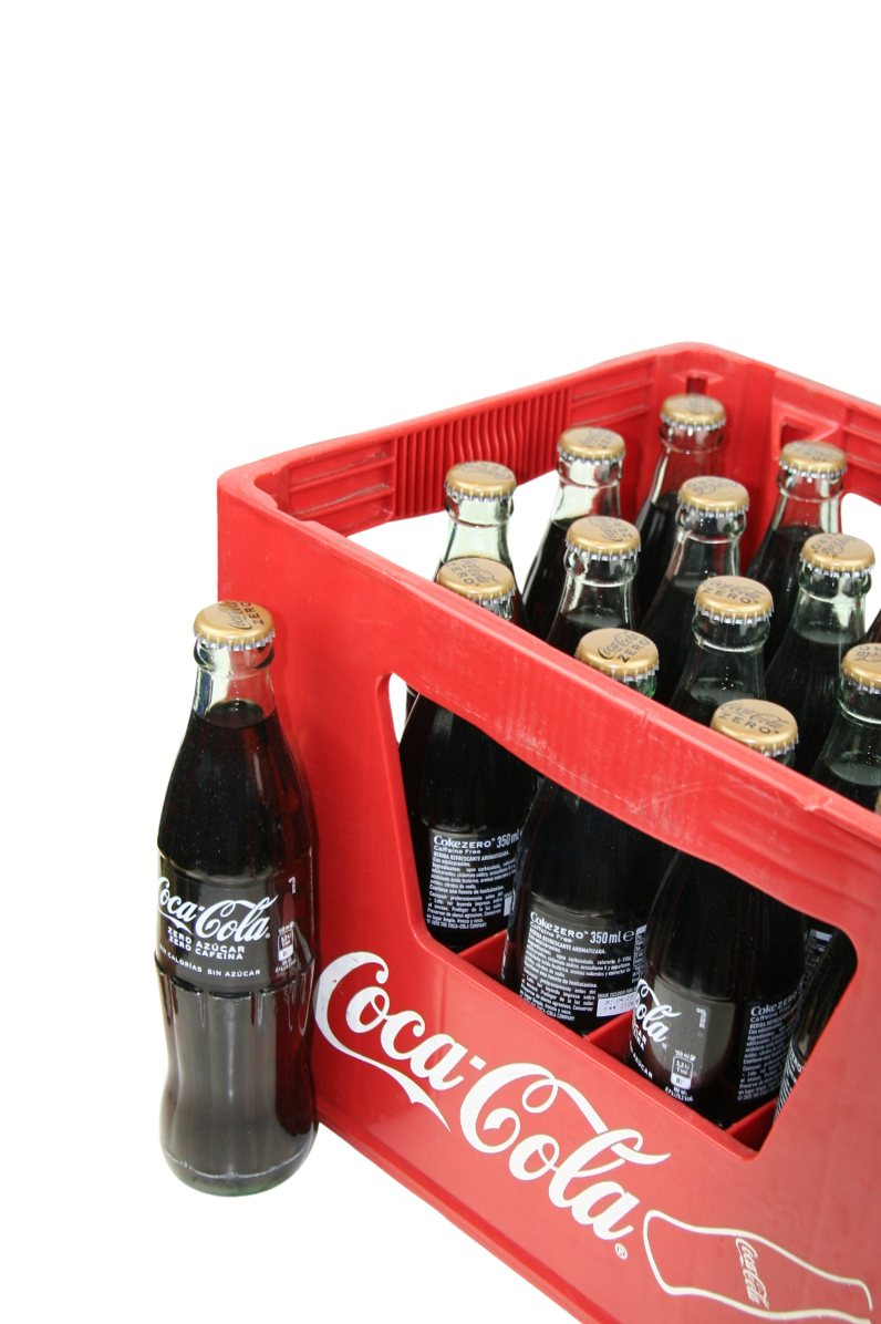 Coca-cola Zero Zero in returnable glass 350 ml - Pack 24 Units