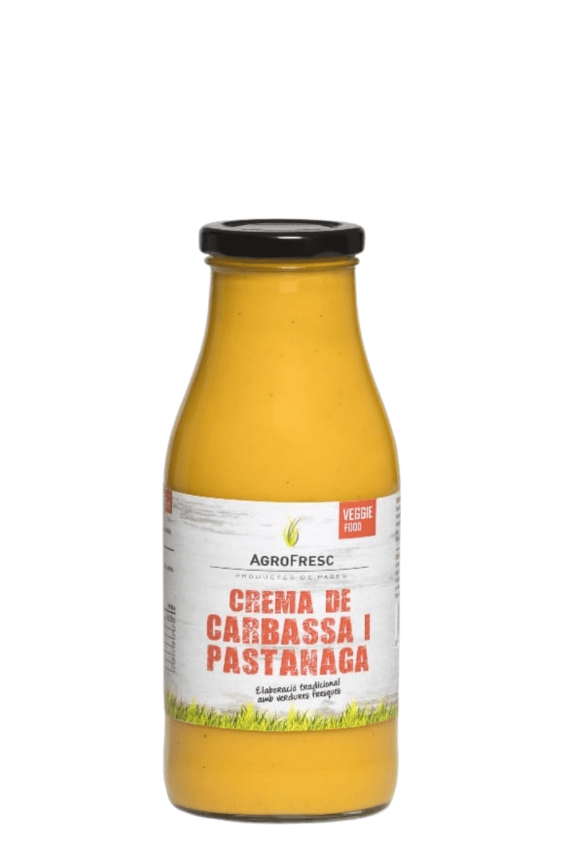 Crema de calabaza y zanahoria en vidrio retornable  485 ml  - Agrofresc