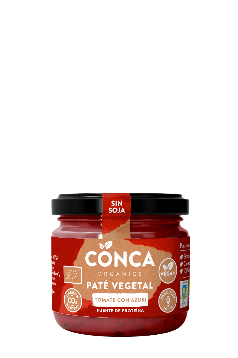 Paté Tomate y Azuki ECO en Vidrio Retornable - La Conca Organics - Re-pot market