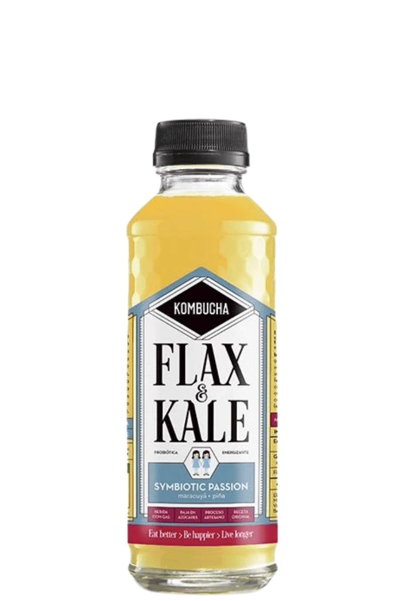 Kombucha Symbiotic Passion en vidrio retornable - Flax&Kale - Re-pot market