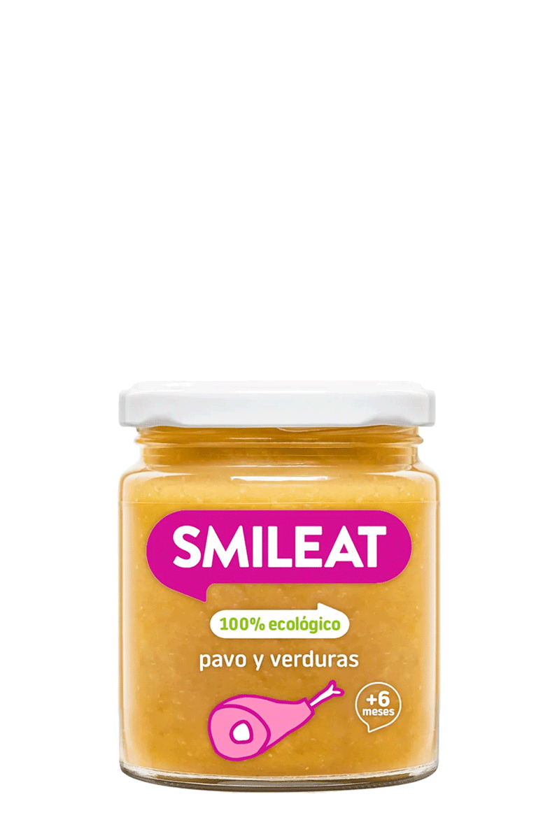 Pots de gall dindi amb verdures ECO en vidre retornable 230 g - SMILEAT